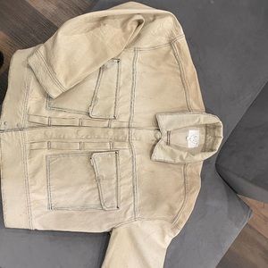 Men's Distressed Boxy Crop Trucker Jacket